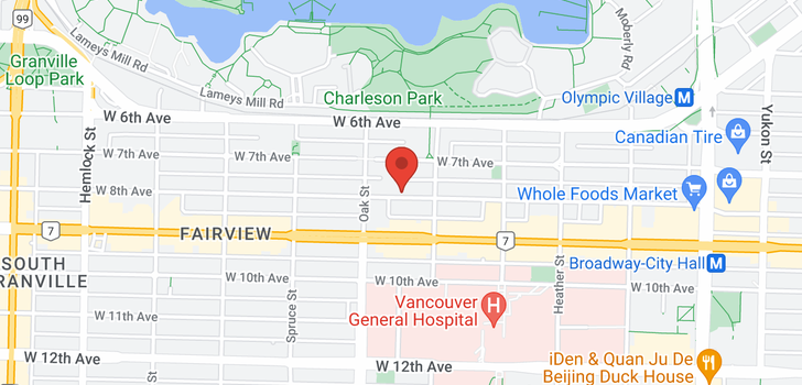 map of 106 943 W 8TH AVENUE